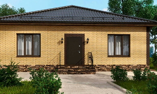Проекты одноэтажных домов из кирпича | Строй-Лнт - Лянтор от 3691 рублей
