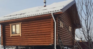 Баня из оцилиндрованного бревна под ключ в Лянторе - от 137059 рублей